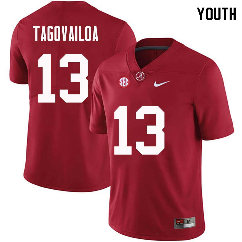 Alabama Crimson Tide Youth Tua Tagovailoa #13 Crimson NCAA Nike Authentic Stitched College Football Jersey WK16A07XG